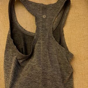 Lululemon Grey Razorback Hip Length Top Size 2 (XS fitting)